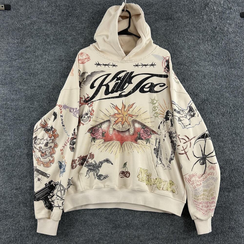 Killtec Hoodie Large Hoodie Capsule 1 OG Graphic Skull Punk Streetwear Gothic